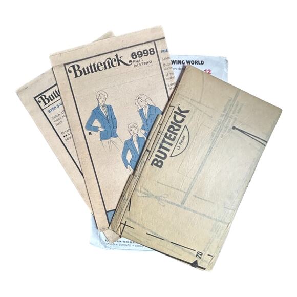 Butterick 6998 Misses' Blazer Pattern - Size 12 - Picture 5 of 5